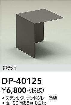 安心のメーカー保証【インボイス対応店】屋外灯 その他屋外灯 DP40125 遮光板  大光電機の画像