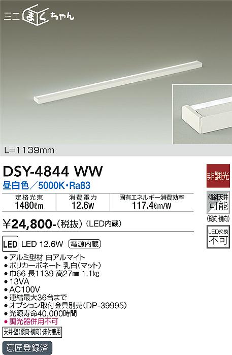 安心のメーカー保証【インボイス対応店】ベースライト 間接照明・建築化照明 DSY-4844WW LED  大光電機画像