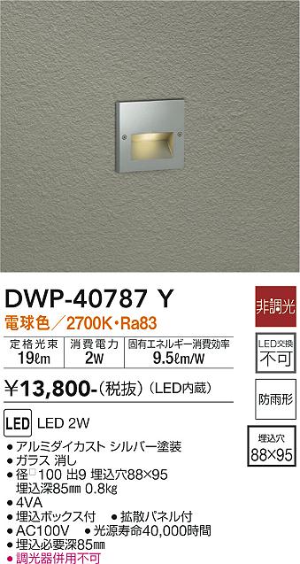 屋外灯 その他屋外灯 DWP-40787Y LED  大光電機画像