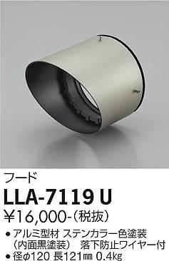 安心のメーカー保証【インボイス対応店】屋外灯 スポットライト LLA-7119U フード  大光電機画像