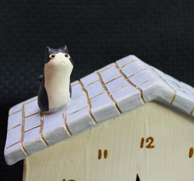 猫と時計 中林 由香梨 作画像