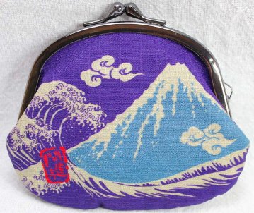 開運亭 3.3寸がま口財布 富士山画像