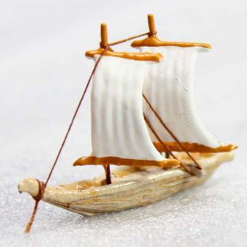 高級盆景 添景 ジオラマ 二枚帆掛け(小)画像