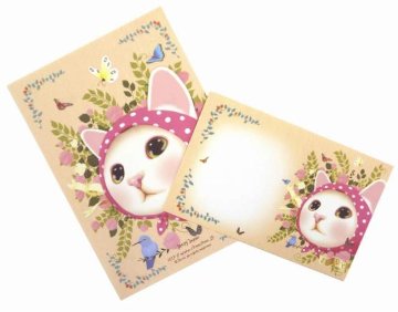 choo choo本舗　JETOY(ジェトイ)　猫のレターセット2 ピンクずきん画像
