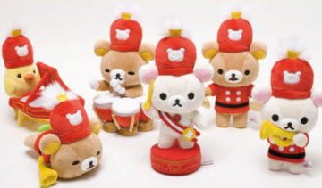 【サンエックス　リラックマ】　リラックマ あつめてぬいぐるみ リラックマの音楽隊 全６種セット 【新品同様品】画像