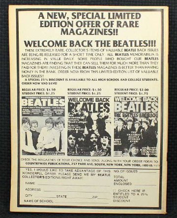 ザ ビートルズ ウェルカムバック ビートルズ WELCOME BACK BEATLES Stories Layouts & Press inc画像