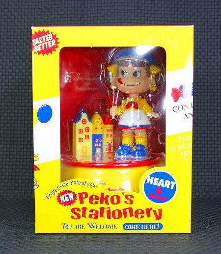 不二家 ペコちゃん 首ふり貯金箱 New Peko's Stationery 【未使用】画像