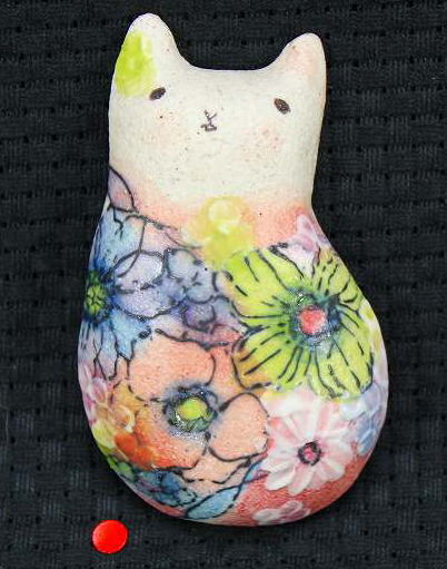  野村晃子 作 猫の箸置き 猫の焼き物たち 皿や器や花器画像