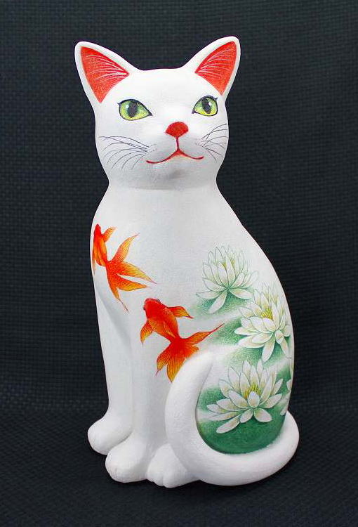 泰山木の猫と金魚の猫 天野千恵美 作画像