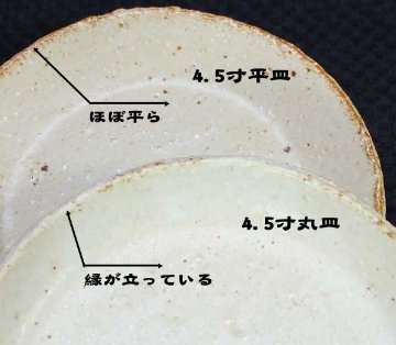 土灰4.5寸丸皿 仲田製陶 笠間焼の画像