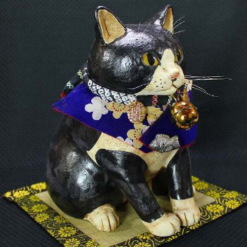 すみ田理恵 作 福助猫 招き猫 猫の焼き物たち 皿や器や招き猫画像