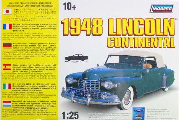 リンドバーグ 1948 リンカーン コンチネンタル 1/25  プラモデル 【新品同様品】画像