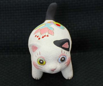 月魚ひろこ 作 おさんぽ猫 猫の焼き物たち 皿や器や招き猫  (#1181)の画像