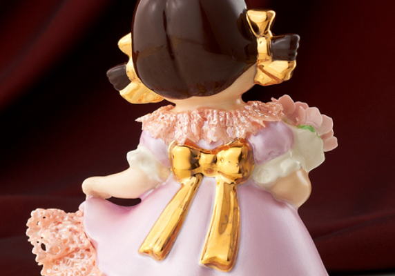 ペコちゃん レースドール パールピンク プレミアムセレクション 不二家 ペコちゃん ポコちゃん ペコポコ ミルキー TK名古屋人形製陶 テーケー名古屋人形製陶の画像