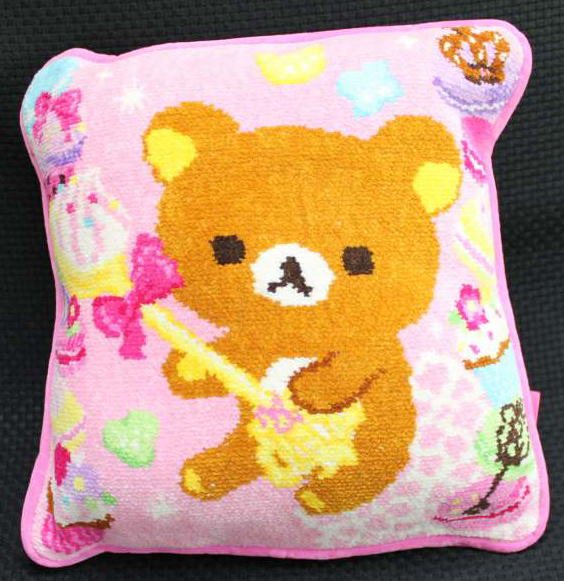 サンエックス リラックマ シェニール織り(シニエール) クッション リラックマ 【新品同様品】 ぬいぐるみの画像