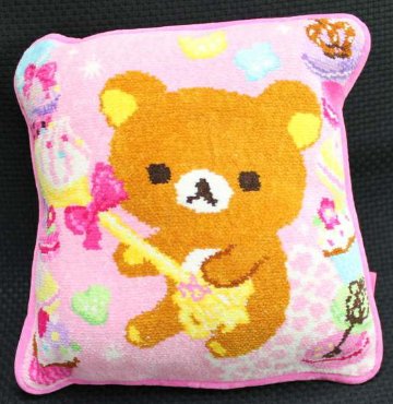 サンエックス リラックマ シェニール織り(シニエール) クッション リラックマ 【新品同様品】 ぬいぐるみの画像