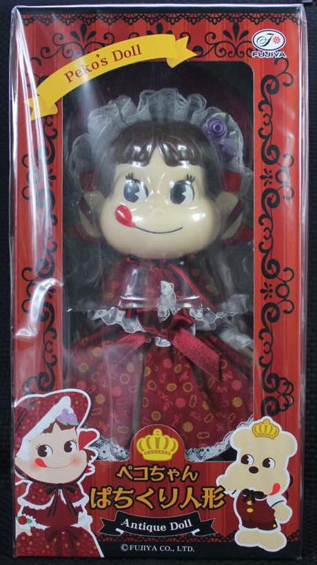 ペコちゃんぱちくり人形 アンティークドール 【新品同様品】 不二家 ペコちゃん ポコちゃん ペコポコ ミルキー 人形の画像