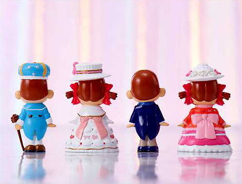 プリンセスペコちゃん ミニチュアビスクドール キーホルダーセット YEAR'S 2013 【新品同様品】 不二家 ペコちゃん ポコちゃん ペコポコ ミルキー 人形の画像
