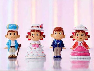 プリンセスペコちゃん ミニチュアビスクドール キーホルダーセット YEAR'S 2013 【新品同様品】 不二家 ペコちゃん ポコちゃん ペコポコ ミルキー 人形の画像