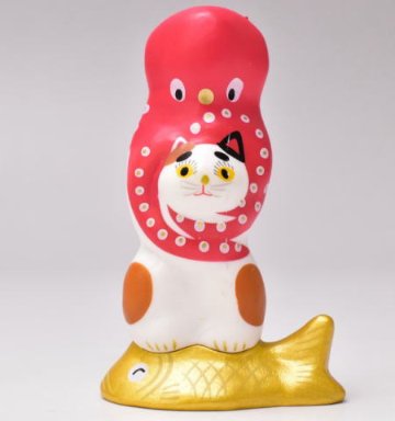 相良人形 猫に蛸 全5種コンプリートセット キタンクラブ カプセルトイ ガチャガチャ ガシャポン ガチャポンの画像