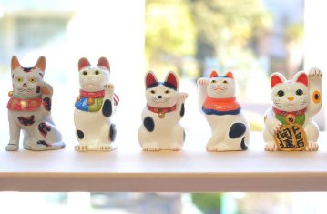 招き猫ミュージアム公式 招き猫ミニチュアコレクション ノーマル全5種コンプリートセット ケンエレファント カプセルトイ ガチャガチャ ガシャポン ガチャポン 【新品同様品】の画像