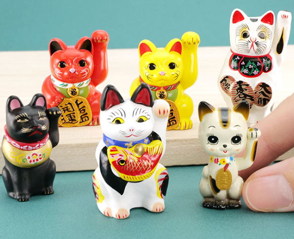 招き猫ミュージアム公式 招き猫ミニチュアコレクション 常滑赤入り全6種コンプリートセット ケンエレファント カプセルトイ ガチャガチャ ガシャポン ガチャポン 【新品同様品】の画像