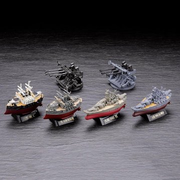 連合艦隊旗艦 大和 三笠編 ワールドシップデフォルメ4 カプセルQミュージアム 全6種コンプリートセット 海洋堂 カプセルトイ ガチャガチャ ガシャポン ガチャポン 【新品同様品】の画像