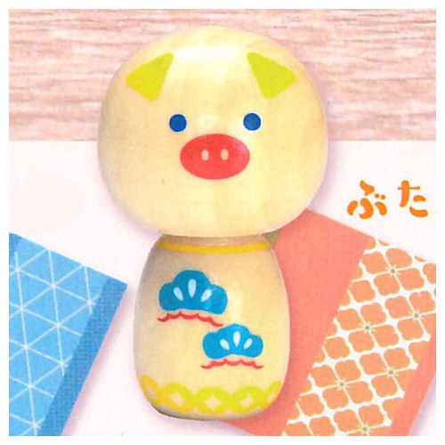 モダンこけし 和のぬくもり 全6種コンプリートセット エール カプセルトイ ガチャガチャ ガシャポン ガチャポン 【新品同様品】の画像