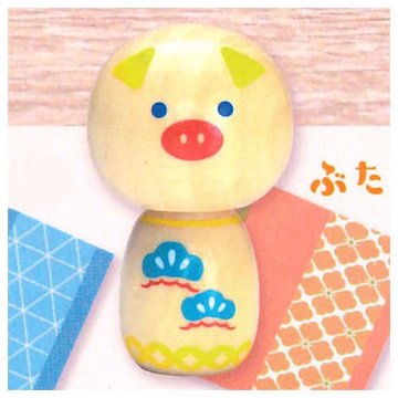 モダンこけし 和のぬくもり 全6種コンプリートセット エール カプセルトイ ガチャガチャ ガシャポン ガチャポン 【新品同様品】の画像