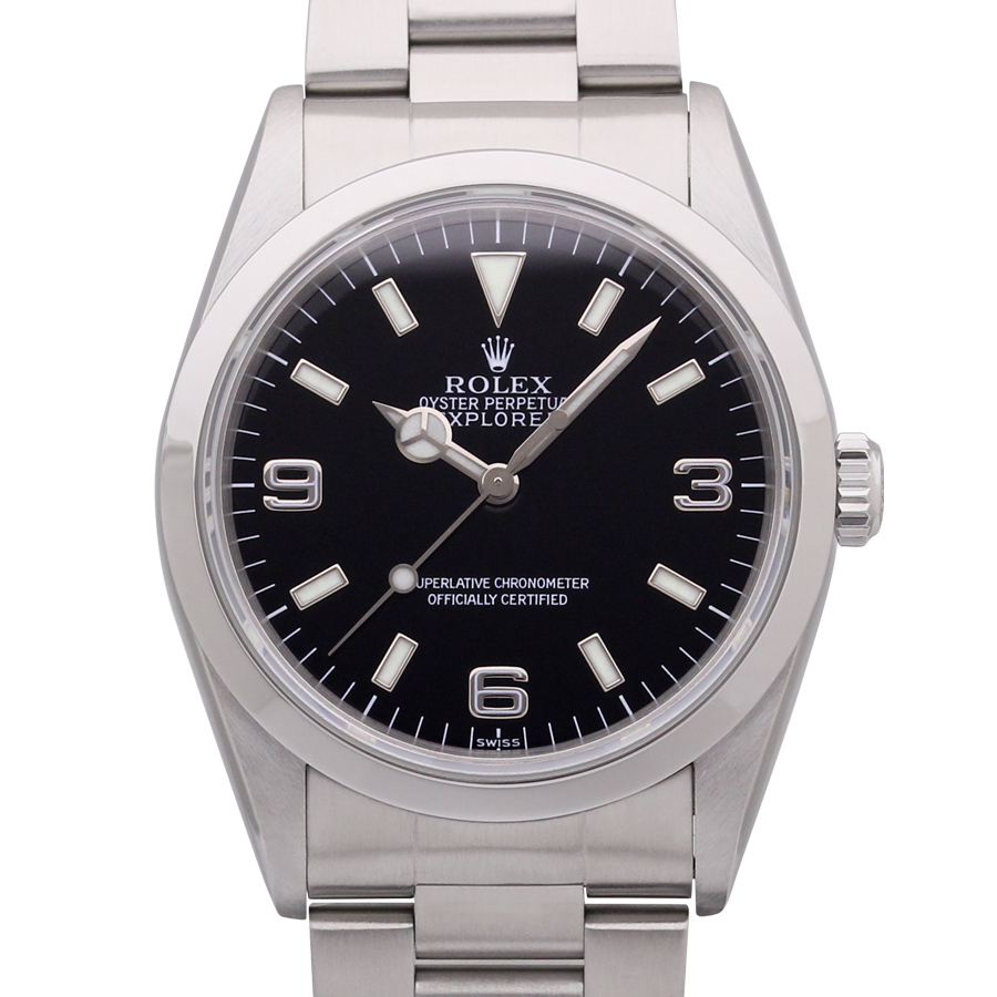 中古 ロレックス エクスプローラー 14270 ブラック 保証書日付：1999.1の画像
