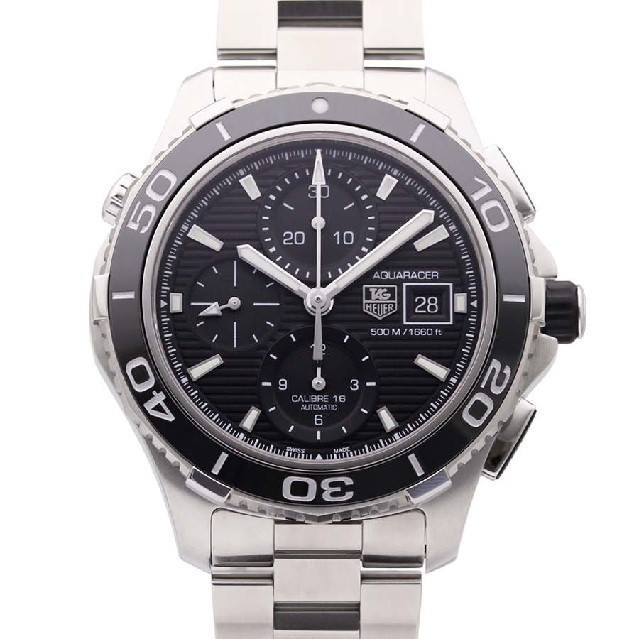 中古 タグホイヤー アクアレーサー クロノグラフ セラミック CAK2110 ブラックの画像
