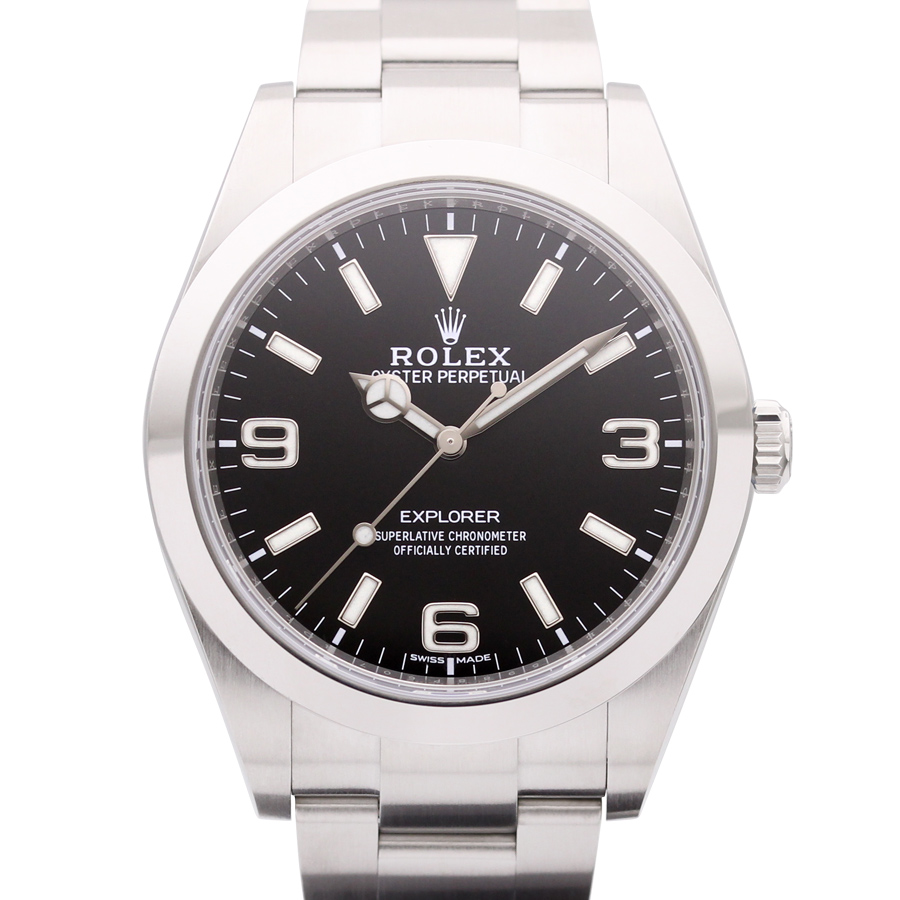 中古 ロレックス エクスプローラー 後期 214270 ブラック 保証書日付：2016.10の画像