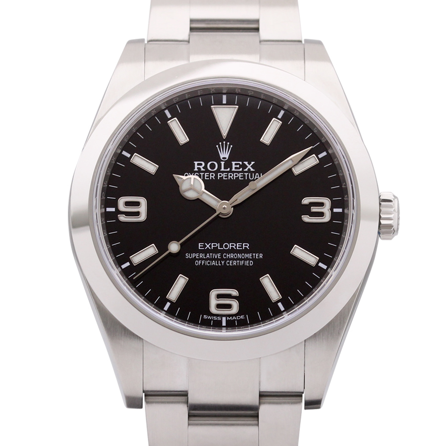 中古 ロレックス エクスプローラー 後期 214270 ブラック 保証書日付：2017.9の画像