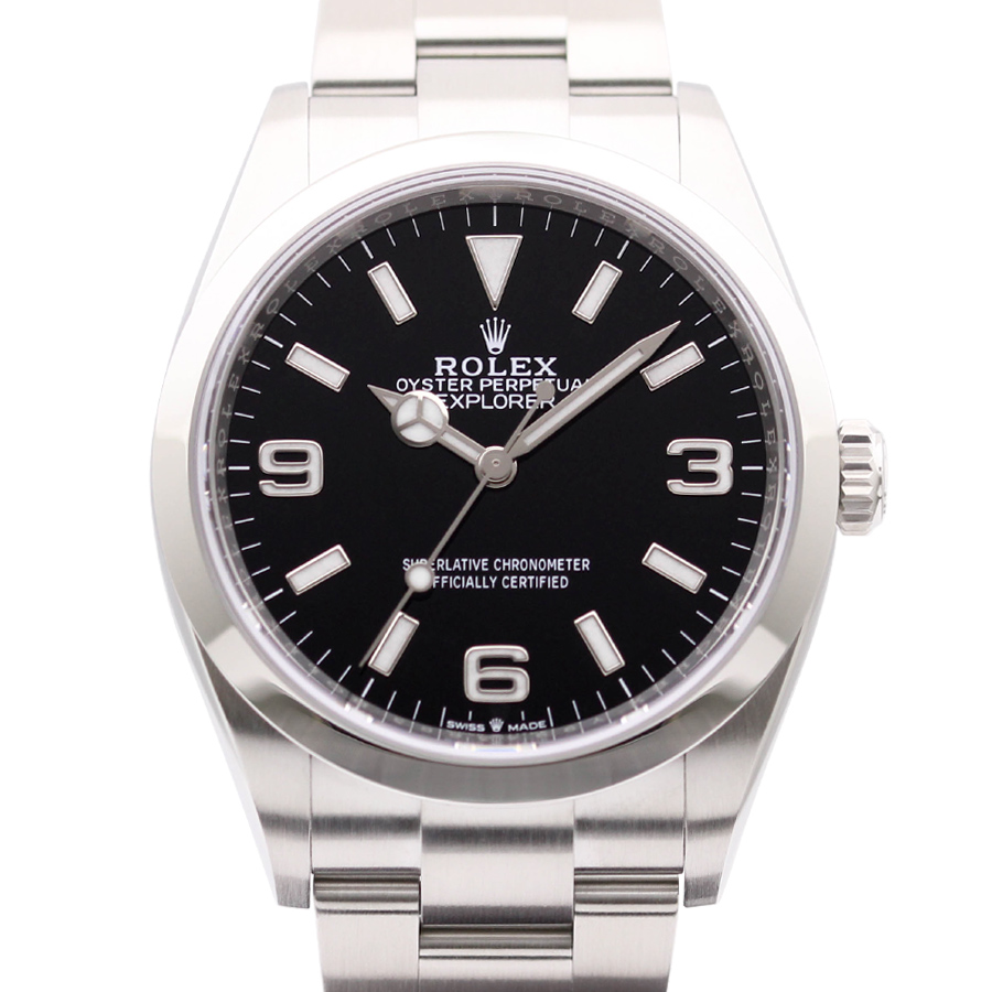 新品同様 ロレックス エクスプローラー 124270 ブラック 保証書日付：2021.10の画像