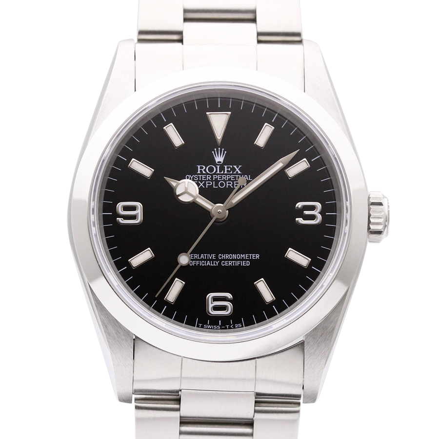 【クレジットカード対象】中古 ロレックス エクスプローラー トリチウム 14270 ブラック 保証書日付：1996.9の画像