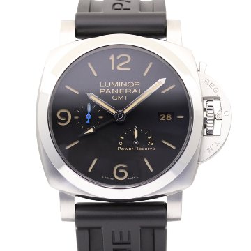 【クレジットカード対象】【36回無金利】 中古 パネライ ルミノール 3デイズ GMT ref.PAM01321 ブラック  保証書日付：2019.8の画像