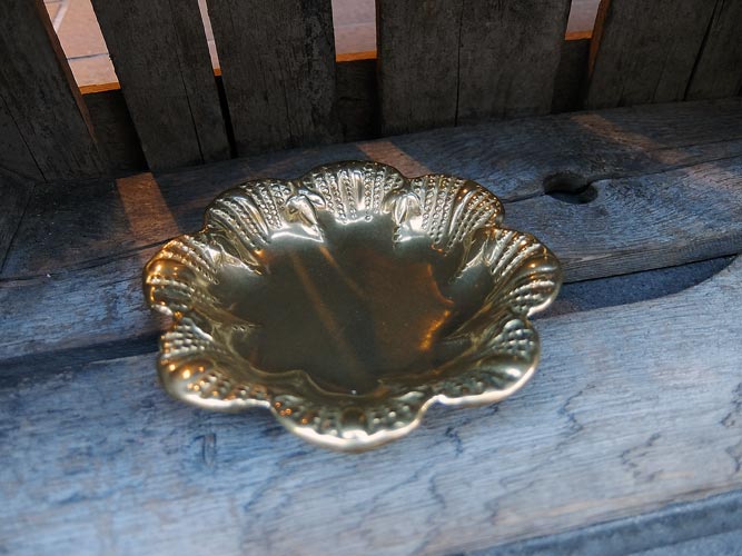 イタリアンブラス　トレイ　フラワーの画像