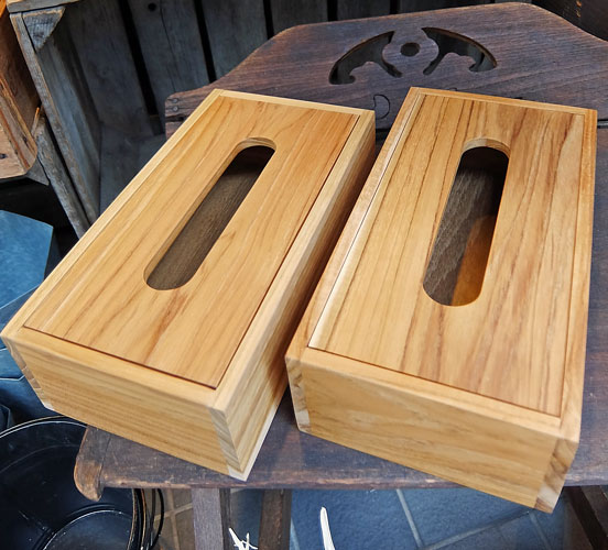 チーク　ティッシュケースの画像