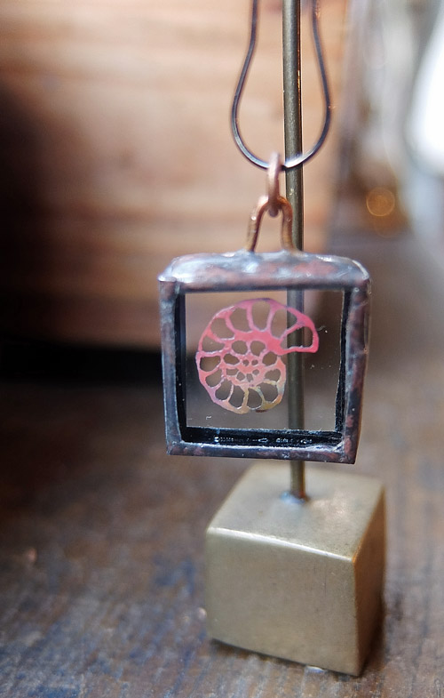 Copper Pendant top ,ammonite アンモナイトの画像