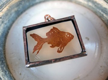  Copper Pendant top 金魚画像