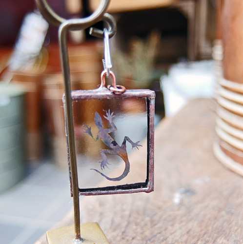  Copper Pendant top , トカゲの画像