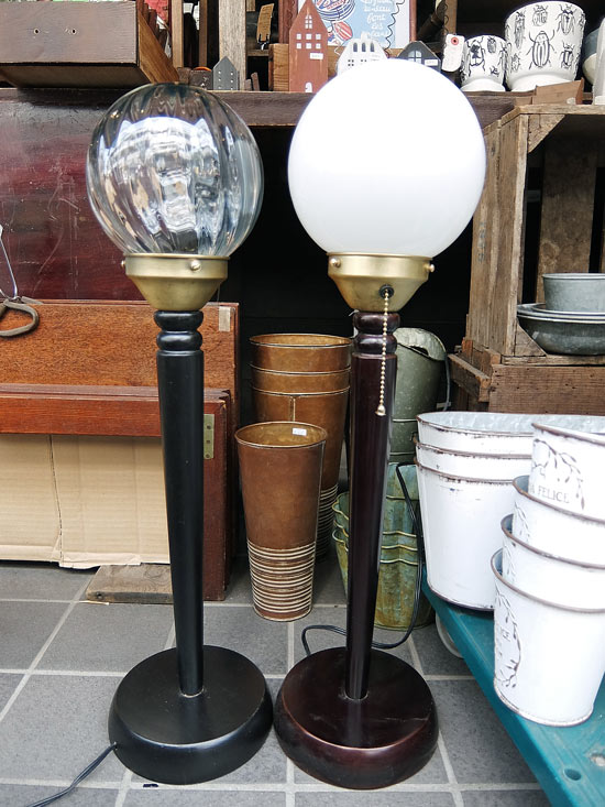 オリジナルデスクランプベース ＋ ガラスボール / ウェーブの画像