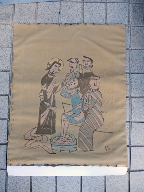 染色絵 キリストの画像
