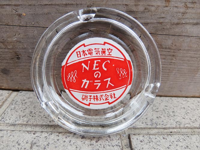 ガラス灰皿 NEC真空管の画像