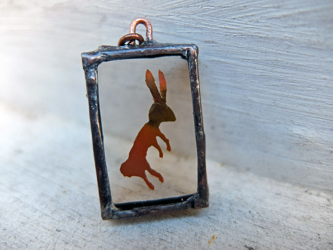 Copper Pendant Top Rabbit・Hare画像