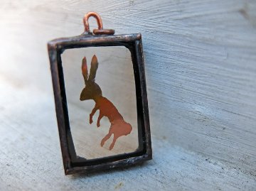 Copper Pendant Top Rabbit・Hare画像