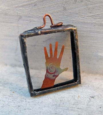 Copper Pendant Top Hand-a画像