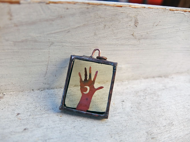 Copper Pendant Top Hand-bの画像