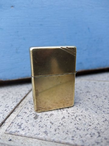 zippo brass 二重線刻の画像