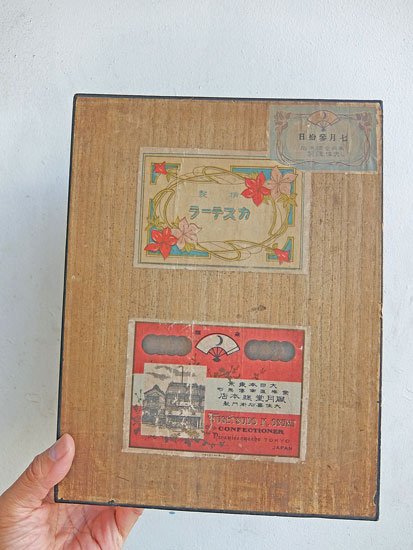 風月堂 カステラ 木箱の画像
